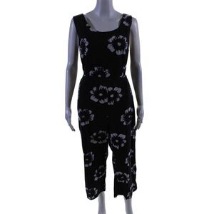 Busayo Collective Womens Floral Tie Back Jumpsuit Purple Size 12 16003613